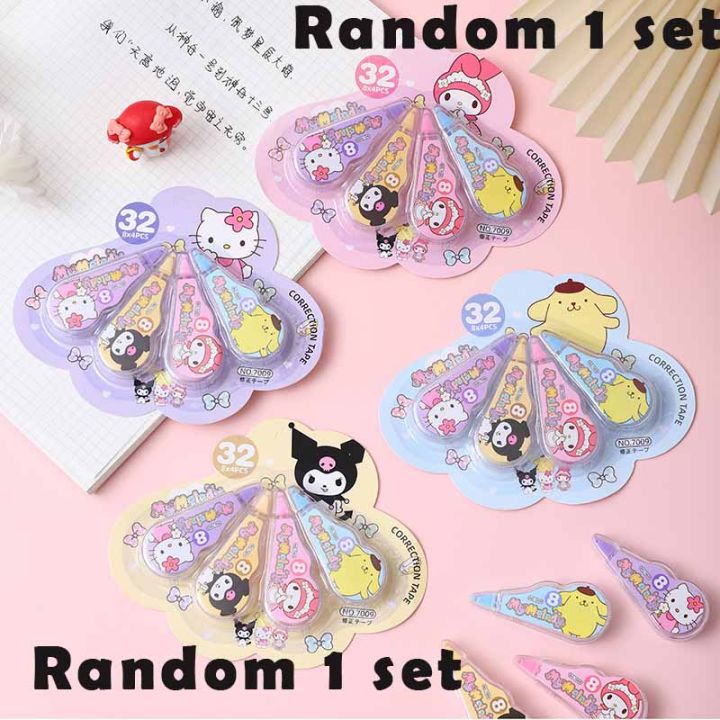 4pcs/set%20Kawaii%20Sanrio%20Correction%20Tape%20Cartoon%20Kuromi%20Melody%20Alteration%20tape%20Stationery%20Gift%20Office%20School%20Supplies%20-%20Image%206