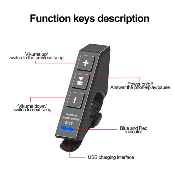 Motorcycle%20Bike%20Handlebar%20Remote%20Controller%20Wireless%20Bluetooth%205.0%20Remote%20Controller%20Waterproof%20Handlebar%20Media%20Controller%20-%20Image%202