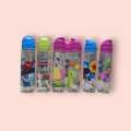 Cartoon Printed Kids Water Bottle 600ml – Leak Proof Plastic School Bottle. 