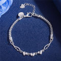 【Beiver Jewelry Store 】Silver Color Grain Heart Charm Bracelets Simplicity Angel Wing Pendant Bracelet For Jewelry Hand Gift.