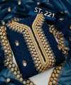 exclusive indian Unstitched Georgette Excellent Embroidery Work, High Quality Three Piece For Women - Dress For Girls.