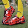 JIEMIAO Men's Superfly Futsal Soccer Shoes Kids Boys Girls Students Cleats Training Football Boots Antiskid Football Sneakers.