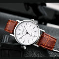 Men's Large Dial Original Quartz Watches Minimalism Stainless Steel Formal Automatic Watch Business Accessory. 