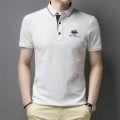 New Embroidered Polo Shirt Men's High-end Luxury Top Summer Casual Lapel Short Sleeve T-shirt Men Shirts. 
