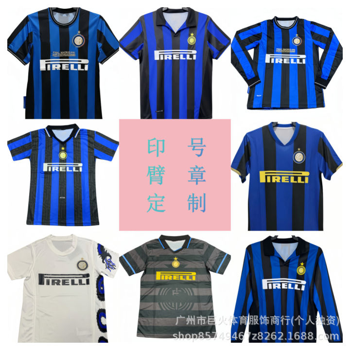 Inter ilan retro jersey, home and away long short eeed football jersey manufacturer direct sales and distribution