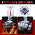 1set/10pcs Fire Sprinkler Head - Copper Chrome, 1/2" NPT 155℉(68°C) Pendent Type , K80 Fast Response Automatic.