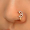 Modyle Gold Silver Color Heart Clip On Nose Ring Star Nose Piercing Clip On Cross Nose Clip Jewelry Faux Piercing Nez. 