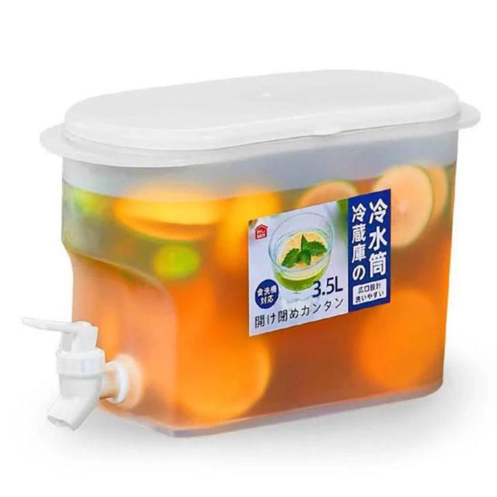 Juice Jar Dispensers Container Box With tap Big Size 3.5 litre Cool Water Storage Freeze Leak Proof Food Grade China Plastic