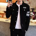 2019 Harajuku Ripped Jeans Jacket Men Black Streetwear Destroy Casual Slim Denim Jeans Men Windbreaker Bomber Jacket. 