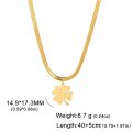 Skyrim Four Leaf Clover Women Necklace Stainless Steel Gold Color Snake Chain Choker for Women Girls Fashion Jewelry Wholesale. 