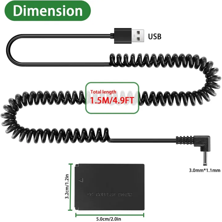 ACK-E12%20USB%20Power%20Cord%20LP-E12%20Dummy%20Battery%20Kit%20for%20Canon%20EOS%20M50%20Mark%20II,%20EOS%20M,%20EOS%20M2,%20EOS%20M10,%20EOS%20M50,%20EOS%20M100%20M200%20Camera%20-%20Image%205