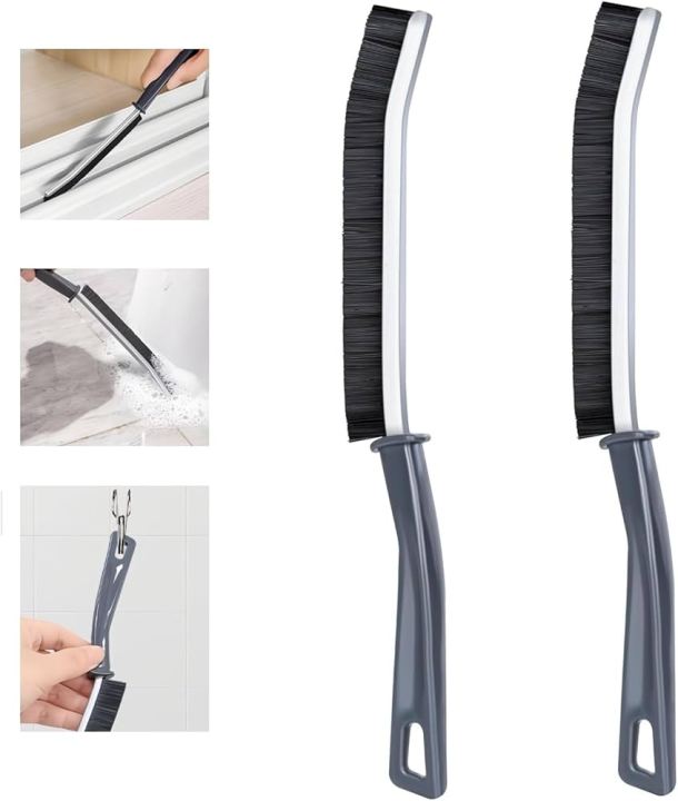 2 pcs set Crevice Cleaning Brush | Bathroom Gaps Cleaning Brush | Grout Cleaner Brush | Window Groove Brush | Multifunctional Cleaning Tool for Kitchen, Bathtub