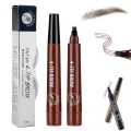 TINT MY 4-TIP BROW Liquid Eyebrow Pencil Waterproof -#02 DARK BROWN. 