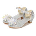 2024 New High Heels, Princess Children's Crystal Shoes, Little Girls' Kidshoes Performance Shoes. 