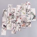 30pcs Different European Scenes Vintage Planet Flowers Birds Bookmarks Set Paper Page Notes Label Message Card Book Marker.