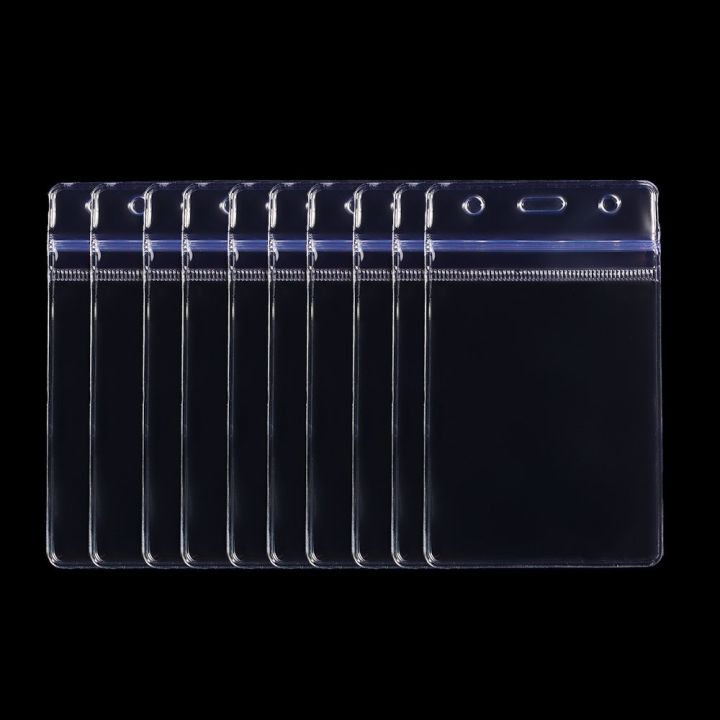 10%20Pcs/set%20Waterproof%20Vertical%20Transparent%20PVC%20Plastic%20Clear%20Zipper%20ID%20Card%20Holder%20Pocket%20-%20Image%203