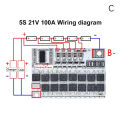 3s/4s/5s Bms 12v 16.8v 21v 3.7v 100a Li-ion Lmo Ternary Lithium Battery Protection Circuit Board Li-polymer Balance Charging Tetuo.