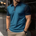2024 New Men's Polo Shirt Stripes Short Sleeve T-Shirts Casual Business Button Top Tees Summer Polo Shirts High Quality Clothes. 