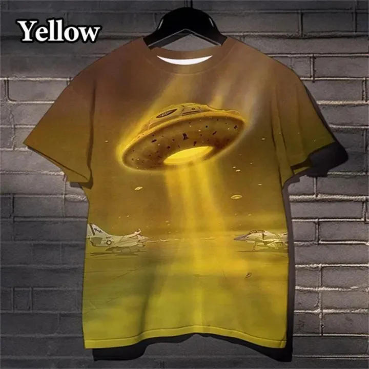 2024%20Cosmic%20Fantasy%20Flying%20Saucer%203D%20Printing%20Men's%20And%20Women's%20T%20Shirt%20Cool%20Fun%20Alien%20Fun%20Casual%20Spaceship%20Kid%20Funny%20T-shirt%20-%20Image%204