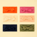 6Pcs/Set Baby Headband Soft Elastic Girl Hairband Bow Solid Color Toddler Kids Headwear Infant Kawaii Baby Hair Accessories. 