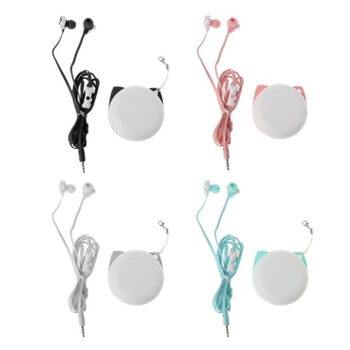 OOTDTY New Cute 3.5Mm Stereo In-Ear Earphone Headphone Case With Mic For Girls Gift Small 2018