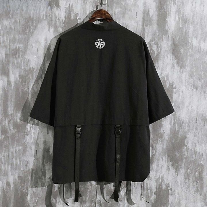 Summer%20Men's%20Haori%20Cardigan%20Kimono%20Shirt%20Samurai%20Japanese%20Clothing%20Robes%20Loose%20Yukata%20Shirts%20Streetwear%20Asia%20Japanese%20Clothes%20-%20Image%207