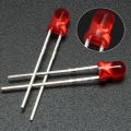 50Pcs- 3mm COLORFUL RED LED 3mm Round LED Light Emitting Diode Basic Red Light Bulbs For Electronics Project Indicator Front Panels LED Light DIY.