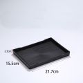 1 Pcs Easy To Use Black Large Plastic Tray Rectangle Multi-Purpose Decorative Tray Plastic Bed Table Tray Kitchen. 