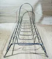 Plate Kitchen Rack Stainless Steel Nine Plate Dish Stand Utensil Rack Chrome Plated Storage Organizer.