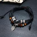 Jewelry Korean fashion bracelet Stylish Personalized Couple Beaded leather bracelet Student Multilayer woven bracelet for Daily wear Casual occasions Gift option Youth fashion Accessory for men. 