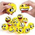 6.3cm Stress Ball Novetly Emoji Squeeze Ball Exercise Stress Ball Pu Rubber Toy-1 Pcs. 