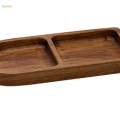 Wood Serving Tray Wood Dinner Plate Wooden Tray for Snack Western Steak. 