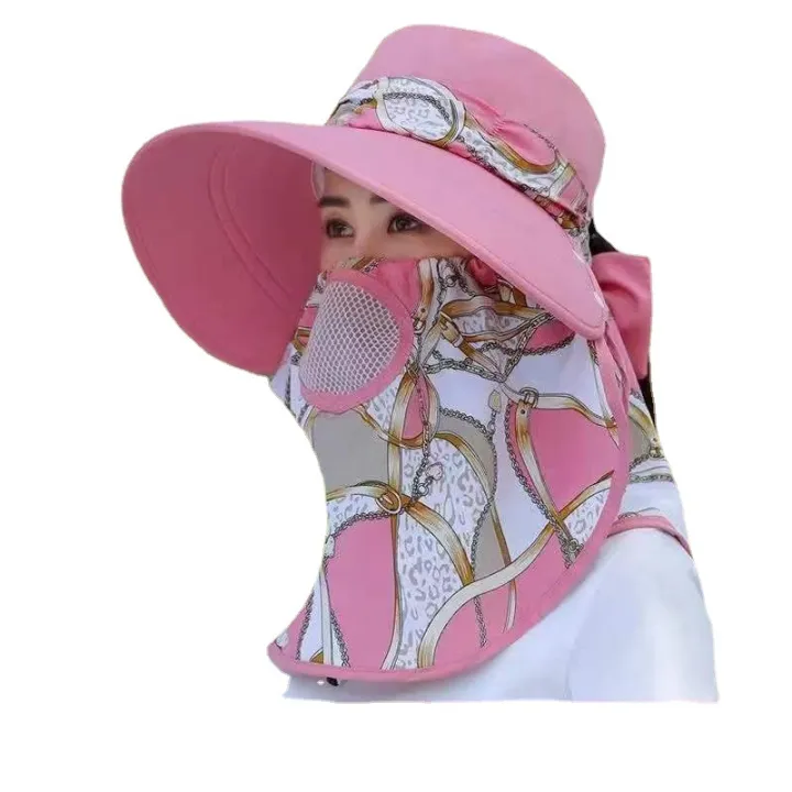 2023%20Spring%20New%20Korean%20Version%20Women's%20Sun%20Hat,%20Large%20Brim,%20Sunscreen,%20Sun%20Shade%20Cape,%20Mask,%20Neck%20Protector,%20Integrated%20Hat%20-%20Image%205