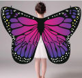 Butterfly Wings Shawl Cape Fairy Dance Clothing Nymph Pixie Costume For Girls Adults Orange Festival Party Prop Colorful Rainbow. 