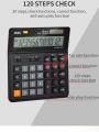 Deli M01020 Desktop Calculator - Big Display - Black - 12 Digit.