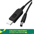 USB Power Boost line DC 5V to DC 9V / 12V Powerbank to Router and Onu Step UP Module USB Converter Adapter Cable 2.1x5.5mm Plug (current chole geleo power bank diye chalanor cable). 