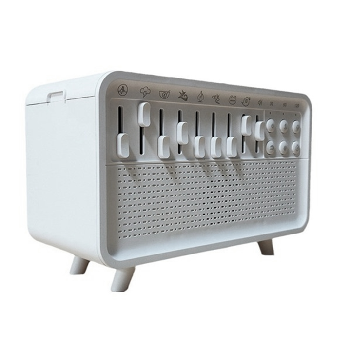 White Noise Machine Diffuser Air Aroma Diffuser Humidifier with 8 White Noise Adjustable, Night Light, Bluetooth Speaker EU Plug