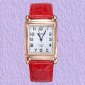 Men Women Watches Leather Band Square Dial Quartz Analog Wrist Watch 1MYV 4CZB 6T31.