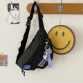 【ZNBY】Trendy Brand Japanese Chest Bag Men's Ins Simple Shoulder Bag Waist Bag Backpack Small Satchel Female Canvas Student Messenger Bag. 