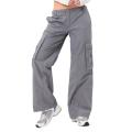 Women Cargo Baggy Pants Low Waist Wide Leg Flare Trousers Y2K Low Rise Bell Bottom Straight Casual Vintage Jeans.