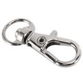60 Pieces Key Ring Clip Hooks Twist Locks Lanyard Snap Hooks with Split Key Rings (Silver).