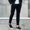 New Fashion, Mens Twill Gabardine Slim Straight High Quality Fabric Classic Business Casual Pants. 