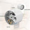 2X 4 Inch Inline Duct Fan Air Ventilator Metal Pipe Ventilation Exhaust Fan Mini Extractor Bathroom Toilet Wall Fan. 