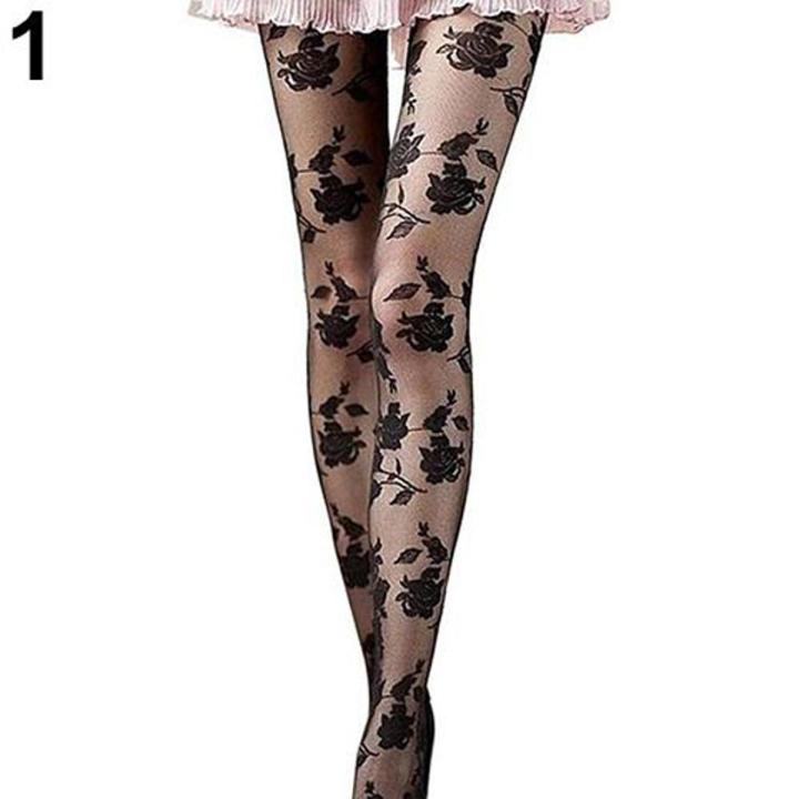 Women Tight Lace Pantyhose Stockings