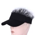 Golf Baseball Cap with Flair Hair Cap Men Sun Visor Fun Toupee Hats Mens Womens Fashion Summer Spiked Hairs Wig Hat for Men.