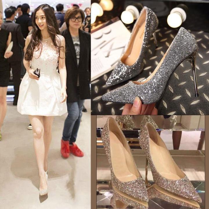 Wedding%20Dress%20Photo%20Studio%20Photography%20Pointed%20High%20Heels%20Stiletto%20Heel%20Low-Cut%20Rhinestone%20Pumps%20Wedding%20Shoes%20Bridal%20Women's%20Shoes%20Super%20-%20Image%205