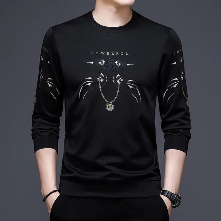 Black full sleeve cotton T shirt for men Tshirt For Men T Shirt T  Shirt