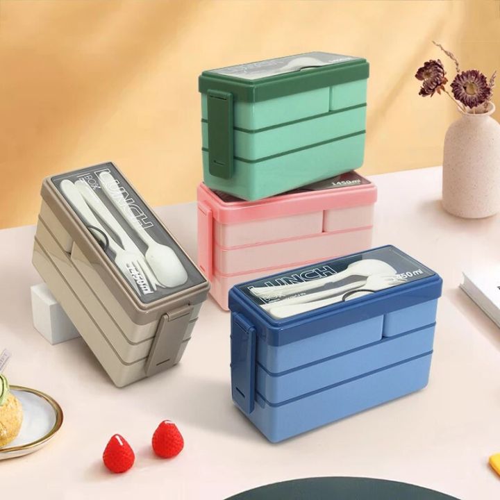 1pc%201450ML%203-layers%20Lunch%20Box%20With%20Tableware,%20Portable%20Detachable%20Microwavable%20Hermetic%20Bento%20Box%20For%20Adults%20School%20Office%20-%20Image%202