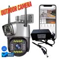 WIFI/LAN DUAL LANCE OUTDOOR CAMERA V10 4MP V380PRO IP CCTV SMART CAMERA 160 Degree Ultawide| WATERPROOF AUTO TRACKING PTZ CMOS SENSOR| CLEAR NIGHT VISION FULL COLOR HD AND MOTION DETECTOR.
