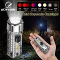 Outtobe Keychain Light Ultra Small Mini Multi-function light Portable Waterproof light USB Charging Ultra Light Strong Light Outdoor Warning Light Em erg ency Lamp 7 Mode. 